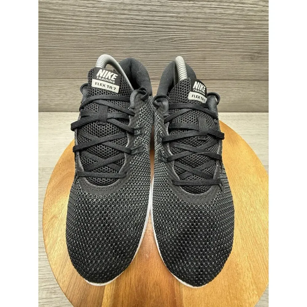 Running Shoes by Nike Flex Trainer 7 Women's 8.5W Black Lace Up Sneakers